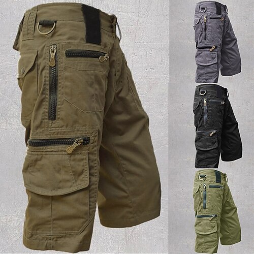 Men's Stylish Streetwear Straight Shorts Cargo Shorts Multiple Pockets Knee Length Pants Casual Daily Micro-elastic Solid Color Breathable Outdoor Mid Waist Green Black Light Brown Dark Gray M L XL
Men's Stylish Streetwear Straight Shorts Cargo Shorts Multiple Pockets Knee Length Pants Casual Daily Micro-elastic Solid Color Breathable Outdoor Mid Waist Green Black Light Brown Dark Gray M L XL