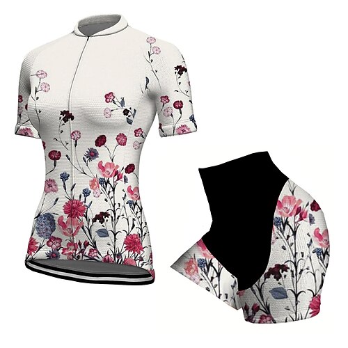 21Grams Women's Cycling Jersey with Shorts Short Sleeve Mountain Bike MTB Road Bike Cycling White Graphic Bike Clothing Suit 3D Pad Breathable Quick Dry Moisture Wicking Back Pocket Polyester Spandex
21Grams Women's Cycling Jersey with Shorts Short Sleeve Mountain Bike MTB Road Bike Cycling White Graphic Bike Clothing Suit 3D Pad Breathable Quick Dry Moisture Wicking Back Pocket Polyester Spandex