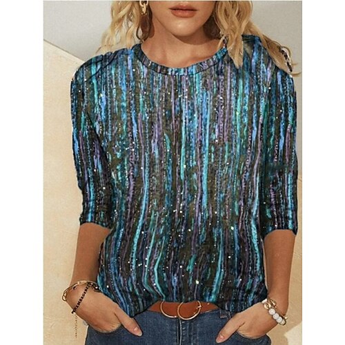 Women's T shirt Tee Polo Green Blue Red Galaxy Long Sleeve Home Casual Boho Round Neck Regular S / 3D Print
Women's T shirt Tee Polo Green Blue Red Galaxy Long Sleeve Home Casual Boho Round Neck Regular S / 3D Print