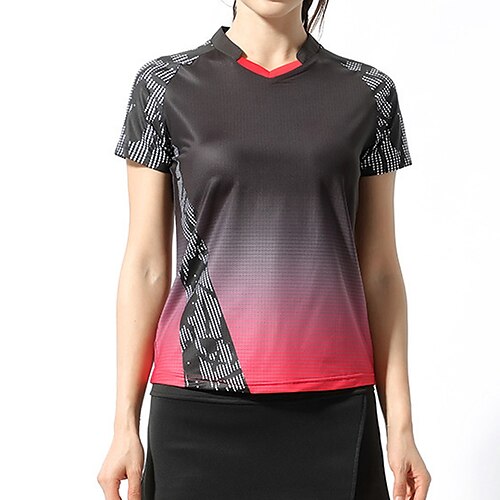 Women's Tennis Shirt Athletic Shirt Breathable Quick Dry Moisture Wicking Short Sleeve T Shirt Regular Fit V Neck Printed Summer Gym Workout Tennis Badminton / Micro-elastic / Lightweight
Women's Tennis Shirt Athletic Shirt Breathable Quick Dry Moisture Wicking Short Sleeve T Shirt Regular Fit V Neck Printed Summer Gym Workout Tennis Badminton / Micro-elastic / Lightweight