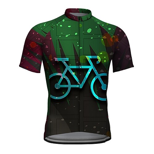 21Grams Men's Cycling Jersey Short Sleeve Bike Jersey Top with 3 Rear Pockets Mountain Bike MTB Road Bike Cycling Breathable Quick Dry Moisture Wicking Reflective Strips Green Graphic Polyester
21Grams Men's Cycling Jersey Short Sleeve Bike Jersey Top with 3 Rear Pockets Mountain Bike MTB Road Bike Cycling Breathable Quick Dry Moisture Wicking Reflective Strips Green Graphic Polyester