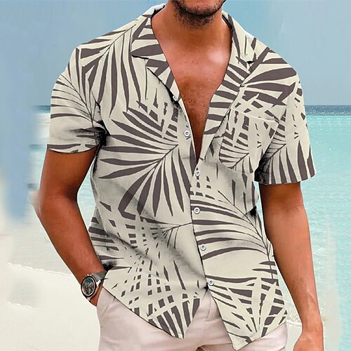 Men's Shirt 3D Print Graphic Patterned Leaves Turndown Street Daily 3D Button-Down Short Sleeve Tops Casual Fashion Breathable Comfortable White gray
Men's Shirt 3D Print Graphic Patterned Leaves Turndown Street Daily 3D Button-Down Short Sleeve Tops Casual Fashion Breathable Comfortable White gray