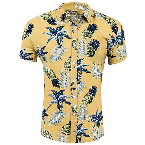 Men's Shirt 3D Print Graphic Patterned Pineapple Turndown Street Casual Button-Down Short Sleeve Tops Designer Breathable Comfortable Yellow
Men's Shirt 3D Print Graphic Patterned Pineapple Turndown Street Casual Button-Down Short Sleeve Tops Designer Breathable Comfortable Yellow