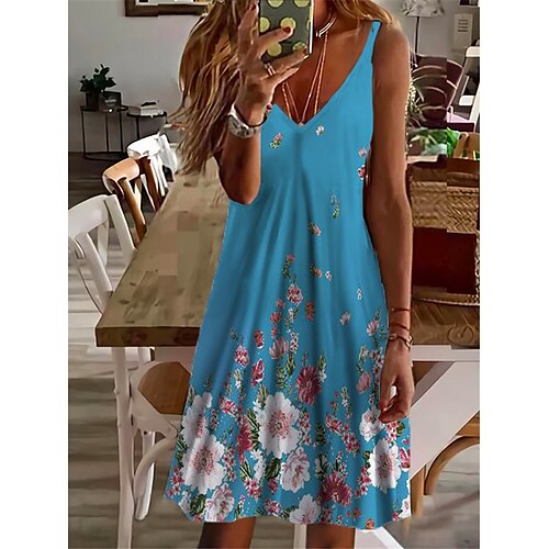Women's Shift Dress Short Mini Dress Green White Blue Gray Red Sleeveless Floral Print Spring Summer Spaghetti Strap Casual Vacation 2022 S M L XL XXL 3XL
Women's Shift Dress Short Mini Dress Green White Blue Gray Red Sleeveless Floral Print Spring Summer Spaghetti Strap Casual Vacation 2022 S M L XL XXL 3XL