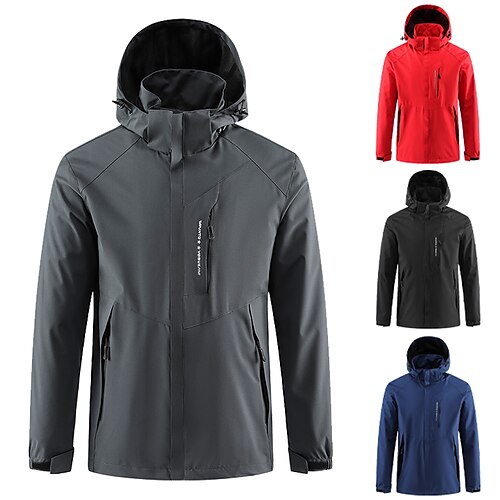 Men's Waterproof Hiking Jacket Rain Jacket Winter Outdoor Thermal Warm Waterproof Windproof Breathable Outerwear Windbreaker Trench Coat Fishing Climbing Camping / Hiking / Caving Dark Grey Black
Men's Waterproof Hiking Jacket Rain Jacket Winter Outdoor Thermal Warm Waterproof Windproof Breathable Outerwear Windbreaker Trench Coat Fishing Climbing Camping / Hiking / Caving Dark Grey Black