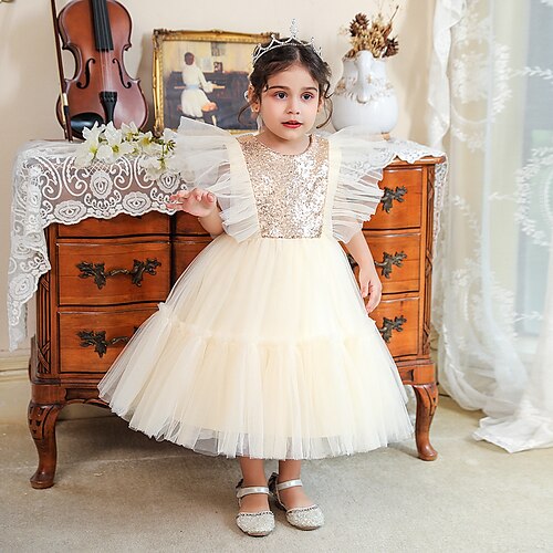 Kids Little Girls' Dress Solid Colored Sequin Birthday Party Festival Sequins Mesh Green White Blue Knee-length Short Sleeve Princess Cute Dresses Children's Day Slim 2-8 Years
Kids Little Girls' Dress Solid Colored Sequin Birthday Party Festival Sequins Mesh Green White Blue Knee-length Short Sleeve Princess Cute Dresses Children's Day Slim 2-8 Years