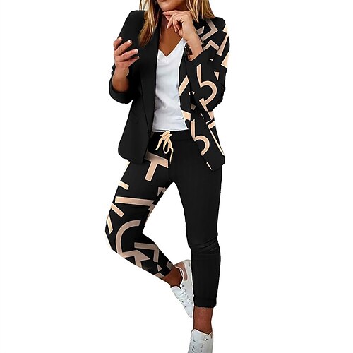 Women's Suits Blazer Street Daily Going out Fall Spring Regular Coat Regular Fit Thermal Warm Streetwear Casual Jacket Long Sleeve Floral Pocket Print Black
Women's Suits Blazer Street Daily Going out Fall Spring Regular Coat Regular Fit Thermal Warm Streetwear Casual Jacket Long Sleeve Floral Pocket Print Black