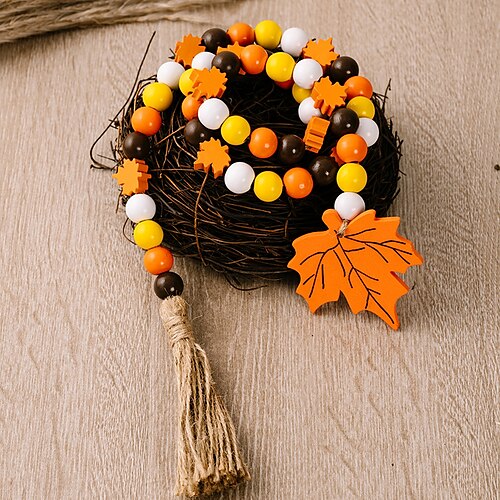 Harvest Season Wooden Beads String Hemp Rope Tassel Autumn Wooden Pendant Wooden Beads Home Tray Decoration
Harvest Season Wooden Beads String Hemp Rope Tassel Autumn Wooden Pendant Wooden Beads Home Tray Decoration
