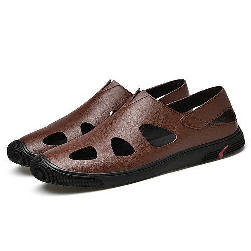 Men's Sandals Loafers Slip-Ons Casual Classic Daily Office Career PU Black Brown Spring Summer
Men's Sandals Loafers Slip-Ons Casual Classic Daily Office Career PU Black Brown Spring Summer