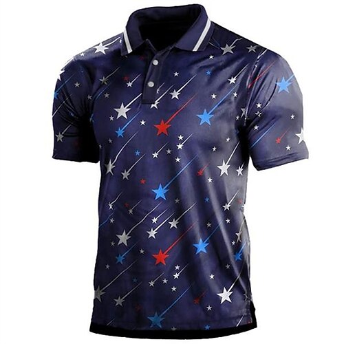 Men's Collar Polo Shirt Golf Shirt Graphic Turndown Navy Blue 3D Print Street Daily Short Sleeve 3D Button-Down Clothing Apparel Fashion Casual Breathable Comfortable / Beach
Men's Collar Polo Shirt Golf Shirt Graphic Turndown Navy Blue 3D Print Street Daily Short Sleeve 3D Button-Down Clothing Apparel Fashion Casual Breathable Comfortable / Beach