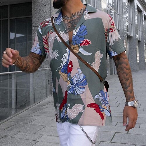 Men's Shirt Print Leaves Turndown Street Daily Button-Down Print Short Sleeve Tops Casual Fashion Breathable Comfortable Gray
Men's Shirt Print Leaves Turndown Street Daily Button-Down Print Short Sleeve Tops Casual Fashion Breathable Comfortable Gray
