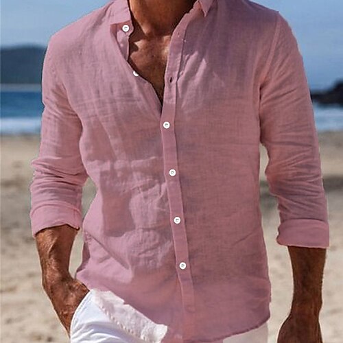 Men's Shirt Solid Color Turndown Pink Long Sleeve Outdoor Street Button-Down Tops Fashion Casual Breathable Comfortable
Men's Shirt Solid Color Turndown Pink Long Sleeve Outdoor Street Button-Down Tops Fashion Casual Breathable Comfortable
