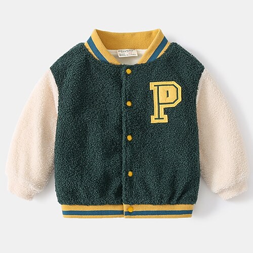 Kids Boys Fleece Jacket Long Sleeve Green Plain Fall Winter Fleece Button Jacket
Kids Boys Fleece Jacket Long Sleeve Green Plain Fall Winter Fleece Button Jacket