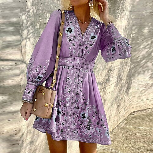 Women's Boho Dress Long Dress Maxi Dress Purple Green Light Blue Long Sleeve Floral Lace up Winter Fall V Neck Fashion Winter Dress Weekend Fall Dress Loose Fit 2023 S M L XL
Women's Boho Dress Long Dress Maxi Dress Purple Green Light Blue Long Sleeve Floral Lace up Winter Fall V Neck Fashion Winter Dress Weekend Fall Dress Loose Fit 2023 S M L XL