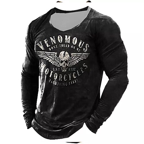 Men's Unisex T shirt Tee Skull Wings Graphic Prints Crew Neck Black Long Sleeve 3D Print Outdoor Street Print Tops Basic Sports Designer Casual
Men's Unisex T shirt Tee Skull Wings Graphic Prints Crew Neck Black Long Sleeve 3D Print Outdoor Street Print Tops Basic Sports Designer Casual
