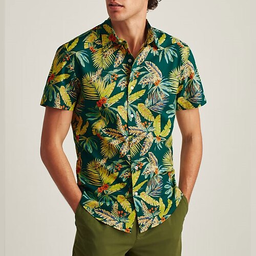 Men's Shirt 3D Print Leaves Turndown Street Casual Button-Down Print Short Sleeve Tops Casual Fashion Breathable Green / Summer
Men's Shirt 3D Print Leaves Turndown Street Casual Button-Down Print Short Sleeve Tops Casual Fashion Breathable Green / Summer