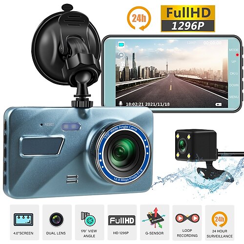 24 hours 1296P Driving Recorder Black Box Car DVR Camera Video Recorder Rear View Dual Lens HD Loop Recording Video Rear View Mirror Video Recorder
24 hours 1296P Driving Recorder Black Box Car DVR Camera Video Recorder Rear View Dual Lens HD Loop Recording Video Rear View Mirror Video Recorder