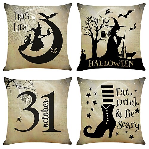 Halloween Double Side Cushion Cover 4PC Soft Decorative Square Throw Pillow Cover Cushion Case Pillowcase for Bedroom Livingroom Superior Quality Machine Washable Indoor Cushion for Sofa Couch Bed Chair Pumpkin Bat
Halloween Double Side Cushion Cover 4PC Soft Decorative Square Throw Pillow Cover Cushion Case Pillowcase for Bedroom Livingroom Superior Quality Machine Washable Indoor Cushion for Sofa Couch Bed Chair Pumpkin Bat