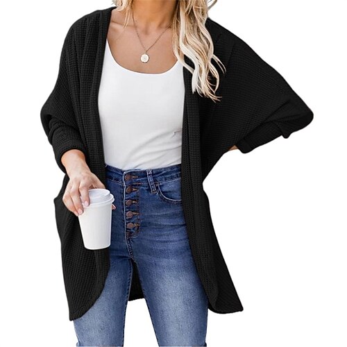 Women's Casual Jacket Outdoor Daily Wear Vacation Fall Winter Regular Coat Loose Fit Warm Breathable Casual Modern Comfortable Jacket Long Sleeve non-printing Solid Color Pocket White Black Blue
Women's Casual Jacket Outdoor Daily Wear Vacation Fall Winter Regular Coat Loose Fit Warm Breathable Casual Modern Comfortable Jacket Long Sleeve non-printing Solid Color Pocket White Black Blue