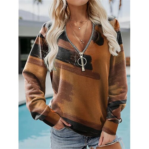 Women's Sweatshirt Casual Print Khaki Geometric Loose Casual Round Neck Long Sleeve Cotton S M L XL XXL 3XL / 3D Print
Women's Sweatshirt Casual Print Khaki Geometric Loose Casual Round Neck Long Sleeve Cotton S M L XL XXL 3XL / 3D Print