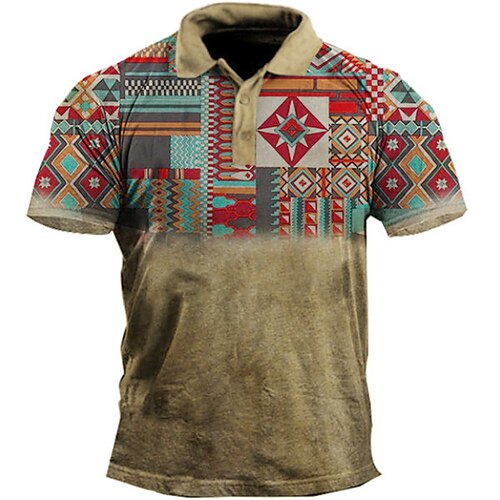 Men's Collar Polo Shirt Golf Shirt Graphic Geometry Turndown Brown 3D Print Outdoor Street Short Sleeves Button-Down Print Clothing Apparel Fashion Casual Classic Breathable / Summer / Spring
Men's Collar Polo Shirt Golf Shirt Graphic Geometry Turndown Brown 3D Print Outdoor Street Short Sleeves Button-Down Print Clothing Apparel Fashion Casual Classic Breathable / Summer / Spring