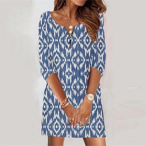 Women's Casual Dress Shift Dress Short Mini Dress White Black Blue Long Sleeve Floral Zipper Print Fall Winter V Neck Casual 2022 XS S M L XL 2XL 3XL 4XL 5XL 6XL
Women's Casual Dress Shift Dress Short Mini Dress White Black Blue Long Sleeve Floral Zipper Print Fall Winter V Neck Casual 2022 XS S M L XL 2XL 3XL 4XL 5XL 6XL