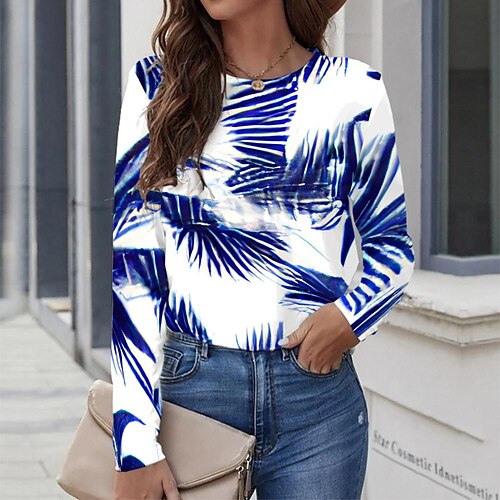 Women's T shirt Casual Weekend 3D Painting Long Sleeve Print Round Neck Basic Print
Women's T shirt Casual Weekend 3D Painting Long Sleeve Print Round Neck Basic Print