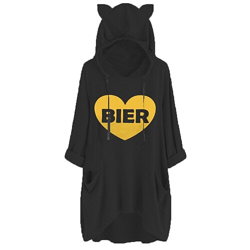 Women's Shift Dress Short Mini Dress Black Long Sleeve Heart Letter Pocket Print Fall Winter Hooded Casual 2022 S M L XL XXL 3XL
Women's Shift Dress Short Mini Dress Black Long Sleeve Heart Letter Pocket Print Fall Winter Hooded Casual 2022 S M L XL XXL 3XL