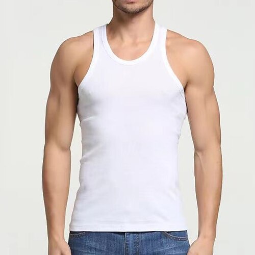 Men's Tank Top Vest Solid Color Crew Neck Gray White Black Street Daily Sleeveless Clothing Apparel Fashion Casual Breathable Comfortable / Summer / Summer / Beach
Men's Tank Top Vest Solid Color Crew Neck Gray White Black Street Daily Sleeveless Clothing Apparel Fashion Casual Breathable Comfortable / Summer / Summer / Beach