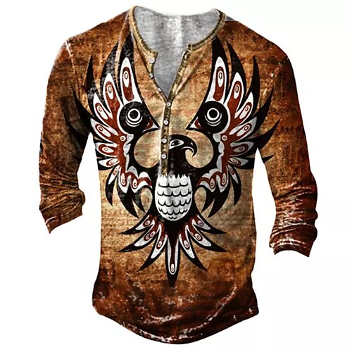 Men's T shirt Tee Henley Shirt Tee Graphic Animal Henley Brown Long Sleeve 3D Print Plus Size Outdoor Daily Button-Down Print Tops Basic Designer Classic Comfortable / Sports
Men's T shirt Tee Henley Shirt Tee Graphic Animal Henley Brown Long Sleeve 3D Print Plus Size Outdoor Daily Button-Down Print Tops Basic Designer Classic Comfortable / Sports