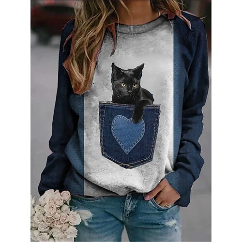Women's Sweatshirt Pullover Cat 3D Print Daily Sports 3D Print Active Streetwear Clothing Apparel Hoodies Sweatshirts Blue Red
Women's Sweatshirt Pullover Cat 3D Print Daily Sports 3D Print Active Streetwear Clothing Apparel Hoodies Sweatshirts Blue Red