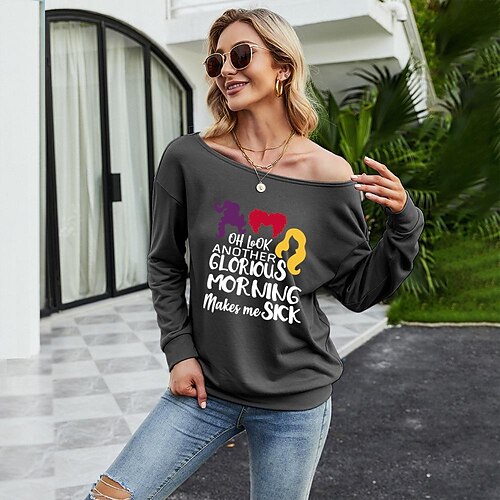 printed t-shirt breathable oblique shoulder women's long-sleeved factory spot 2021 summer european and american foreign trade halloween
printed t-shirt breathable oblique shoulder women's long-sleeved factory spot 2021 summer european and american foreign trade halloween