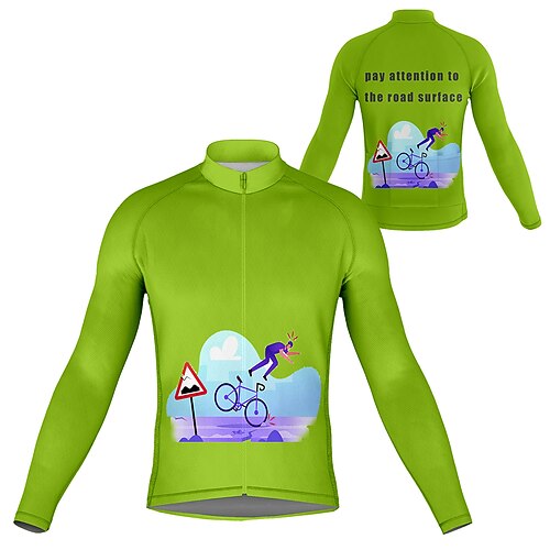 21Grams Men's Cycling Jersey Long Sleeve Bike Top with 3 Rear Pockets Mountain Bike MTB Road Bike Cycling Breathable Quick Dry Moisture Wicking Reflective Strips White Black Green Graphic Polyester
21Grams Men's Cycling Jersey Long Sleeve Bike Top with 3 Rear Pockets Mountain Bike MTB Road Bike Cycling Breathable Quick Dry Moisture Wicking Reflective Strips White Black Green Graphic Polyester
