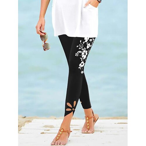 Women's Tights Leggings Green Blue Gray Mid Waist Designer Tights Casual / Sporty Casual Weekend Cut Out Print Micro-elastic Ankle-Length Tummy Control Flower / Floral S M L XL XXL / Skinny
Women's Tights Leggings Green Blue Gray Mid Waist Designer Tights Casual / Sporty Casual Weekend Cut Out Print Micro-elastic Ankle-Length Tummy Control Flower / Floral S M L XL XXL / Skinny