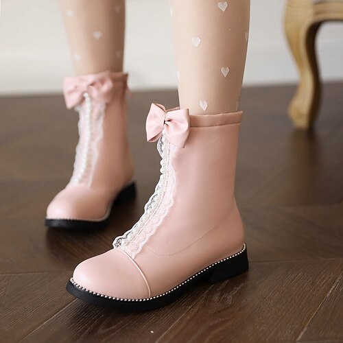 Girls' Boots Princess Shoes Daily PU Princess Shoes Big Kids(7years ) Daily Lace Black Rosy Pink Beige Fall Summer / Booties / Ankle Boots
Girls' Boots Princess Shoes Daily PU Princess Shoes Big Kids(7years ) Daily Lace Black Rosy Pink Beige Fall Summer / Booties / Ankle Boots