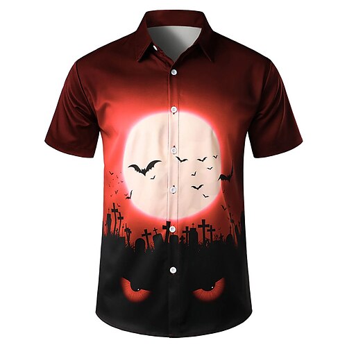 Men's Shirt Graphic Turndown Wine Short Sleeves 3D Print Outdoor Halloween Button-Down Print Tops Vintage Cool Designer Casual / Summer / Spring / Summer
Men's Shirt Graphic Turndown Wine Short Sleeves 3D Print Outdoor Halloween Button-Down Print Tops Vintage Cool Designer Casual / Summer / Spring / Summer