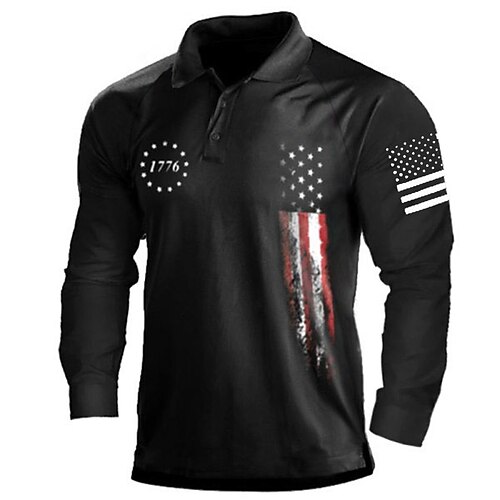 Men's Collar Polo Shirt Golf Shirt National Flag Turndown Black 3D Print Outdoor Street Long Sleeve Button-Down Print Clothing Apparel Fashion Casual Breathable
Men's Collar Polo Shirt Golf Shirt National Flag Turndown Black 3D Print Outdoor Street Long Sleeve Button-Down Print Clothing Apparel Fashion Casual Breathable