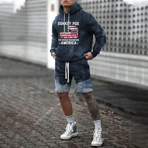 Men's Tracksuit Hoodie Graphic National Flag 2 Piece Print Hooded Sports Outdoor Casual Sports 3D Print Sportswear Basic Hoodies Sweatshirts Long Sleeve Navy Blue / Fall / Spring
Men's Tracksuit Hoodie Graphic National Flag 2 Piece Print Hooded Sports Outdoor Casual Sports 3D Print Sportswear Basic Hoodies Sweatshirts Long Sleeve Navy Blue / Fall / Spring