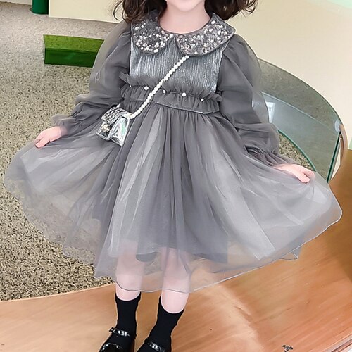 Kids Girls' Dress Solid Colored School Holiday Cute Beautiful Polyester Above Knee A Line Dress Summer Spring 3-10 Years Gray
Kids Girls' Dress Solid Colored School Holiday Cute Beautiful Polyester Above Knee A Line Dress Summer Spring 3-10 Years Gray