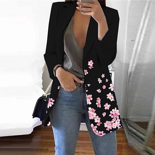 Women's Blazer Breathable Office Work Open Front Turndown Formal Floral Regular Fit Outerwear Long Sleeve Winter Fall Black S M L XL XXL 3XL
Women's Blazer Breathable Office Work Open Front Turndown Formal Floral Regular Fit Outerwear Long Sleeve Winter Fall Black S M L XL XXL 3XL