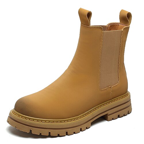 Men's Boots Chelsea Boots Vintage Business Casual Daily Faux Leather Mid-Calf Boots Yellow Gray Fall
Men's Boots Chelsea Boots Vintage Business Casual Daily Faux Leather Mid-Calf Boots Yellow Gray Fall