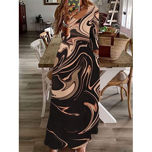 Women's A Line Dress Swing Dress Maxi long Dress Black Khaki Long Sleeve Color Gradient Pocket Print Fall Winter V Neck Casual Vacation 2022 S M L XL XXL 3XL / Casual Dress
Women's A Line Dress Swing Dress Maxi long Dress Black Khaki Long Sleeve Color Gradient Pocket Print Fall Winter V Neck Casual Vacation 2022 S M L XL XXL 3XL / Casual Dress