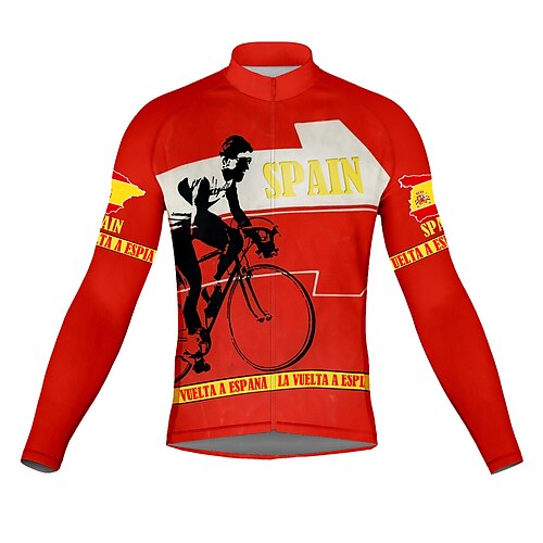 21Grams Men's Cycling Jersey Long Sleeve Bike Top with 3 Rear Pockets Mountain Bike MTB Road Bike Cycling Breathable Quick Dry Moisture Wicking Reflective Strips Red Graphic Polyester Spandex Sports
21Grams Men's Cycling Jersey Long Sleeve Bike Top with 3 Rear Pockets Mountain Bike MTB Road Bike Cycling Breathable Quick Dry Moisture Wicking Reflective Strips Red Graphic Polyester Spandex Sports