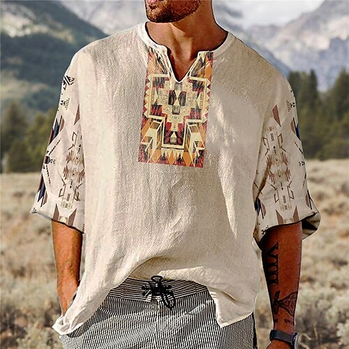 Men's Unisex T shirt Tee Tribal Graphic Prints V Neck Beige 3D Print Outdoor Street Long Sleeve Print Clothing Apparel Basic Sports Designer Casual
Men's Unisex T shirt Tee Tribal Graphic Prints V Neck Beige 3D Print Outdoor Street Long Sleeve Print Clothing Apparel Basic Sports Designer Casual