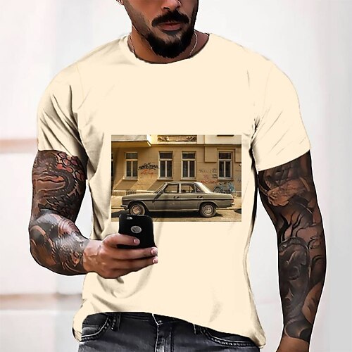 Men's T shirt Tee Tee Graphic Round Neck Beige Short Sleeve 3D Print Casual Daily 3D Print Tops Fashion Cool Designer Comfortable / Summer / Summer
Men's T shirt Tee Tee Graphic Round Neck Beige Short Sleeve 3D Print Casual Daily 3D Print Tops Fashion Cool Designer Comfortable / Summer / Summer