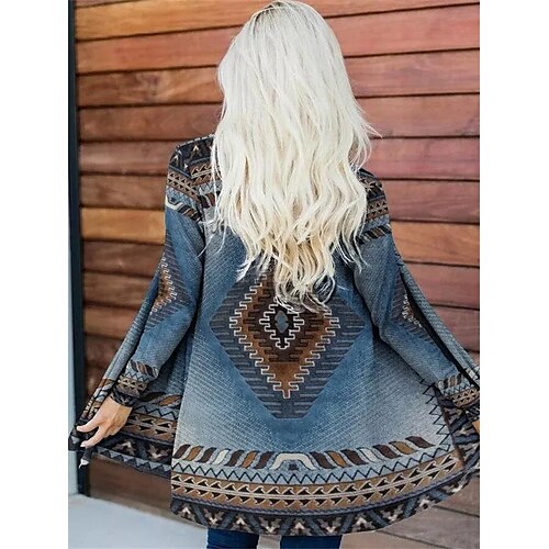 Women's Peasant Blouse Geometric Casual Daily Geometric Peasant Blouse Long Sleeve Print V Neck Casual Vintage Blue S / 3D Print
Women's Peasant Blouse Geometric Casual Daily Geometric Peasant Blouse Long Sleeve Print V Neck Casual Vintage Blue S / 3D Print