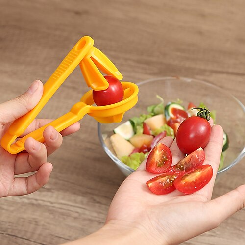 

Grape Cutter for Kids Grape Cherry Baby Tomatoes Strawberry Slicer for Fruits And Vegetables Salad Cutter Kitchen Gadget No Blade Safety