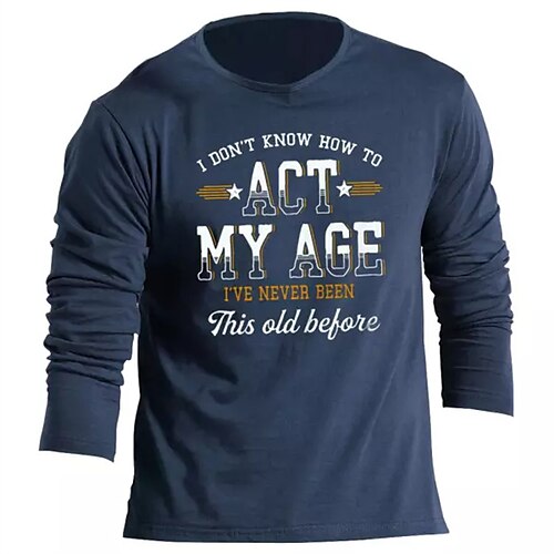 Men's T shirt Tee Graphic Letter Crew Neck Royal Blue White Black Print Street Holiday Long Sleeve Print Clothing Apparel Casual Comfortable
Men's T shirt Tee Graphic Letter Crew Neck Royal Blue White Black Print Street Holiday Long Sleeve Print Clothing Apparel Casual Comfortable