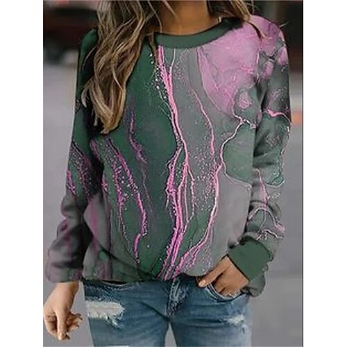 Sweat shirt Sweat Femme Casual Imprimer Arc-en-ciel Géométrique Ample Casual Col Rond manche longue Coton S M L XL XXL 3XL
Sweat shirt Sweat Femme Casual Imprimer Arc-en-ciel Géométrique Ample Casual Col Rond manche longue Coton S M L XL XXL 3XL