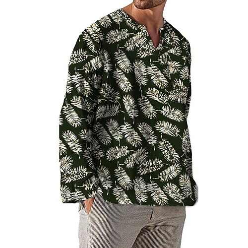 Men's Shirt 3D Print Plants Graphic V Neck Street Daily Print Long Sleeve Tops Casual Vintage Classic Slim Fit Dark Green
Men's Shirt 3D Print Plants Graphic V Neck Street Daily Print Long Sleeve Tops Casual Vintage Classic Slim Fit Dark Green